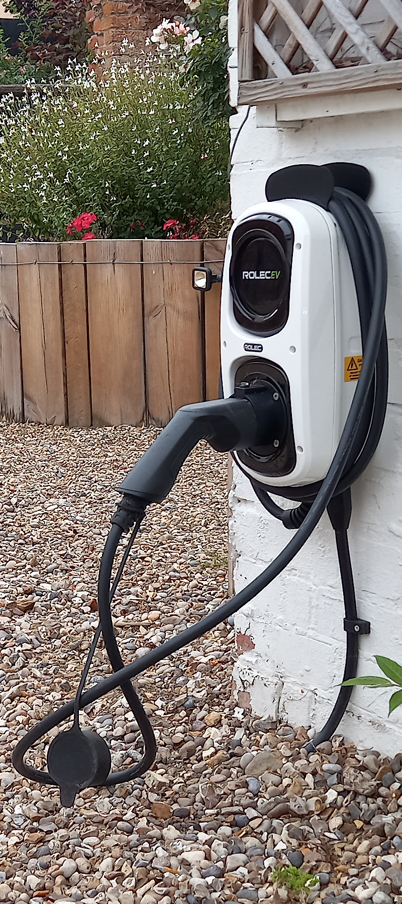 Electric car charging point at the Abbey Hotel, Bury St Edmunds, Suffolk